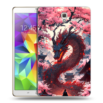Силиконовый чехол на Samsung Galaxy Tab S 8.4 с принтом Дракон Японский