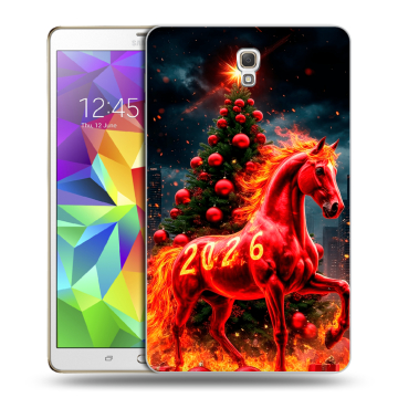 Силиконовый чехол на Samsung Galaxy Tab S 8.4 с принтом Новый год