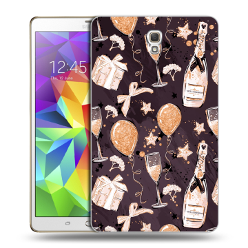Силиконовый чехол на Samsung Galaxy Tab S 8.4 с принтом Новый год