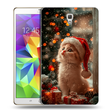 Силиконовый чехол на Samsung Galaxy Tab S 8.4 с принтом Новый год