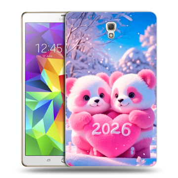 Силиконовый чехол на Samsung Galaxy Tab S 8.4 с принтом Новый год
