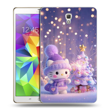 Силиконовый чехол на Samsung Galaxy Tab S 8.4 с принтом Новый год