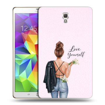 Силиконовый чехол на Samsung Galaxy Tab S 8.4 с принтом женский