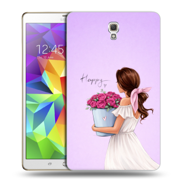 Силиконовый чехол на Samsung Galaxy Tab S 8.4 с принтом женский