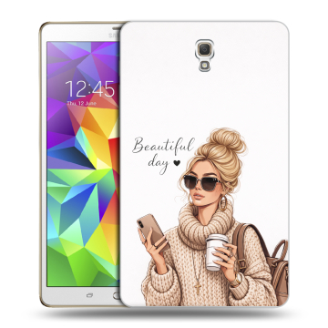Силиконовый чехол на Samsung Galaxy Tab S 8.4 с принтом женский