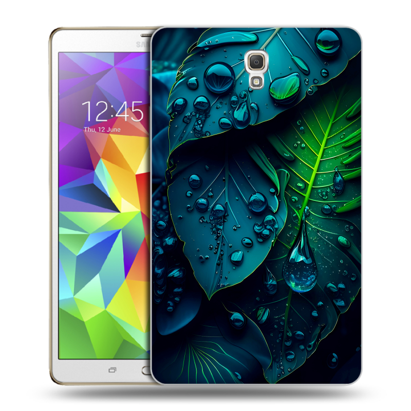 Силиконовый чехол на Samsung Galaxy Tab S 8.4 с принтом Листья Силиконовый чехол на Samsung Galaxy Tab S 8.4 с принтом Листья