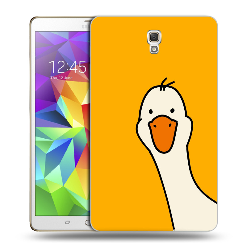 Силиконовый чехол на планшета Samsung Galaxy Tab S 8.4 с принтом Утка Силиконовый чехол на планшета Samsung Galaxy Tab S 8.4 с принтом Утка