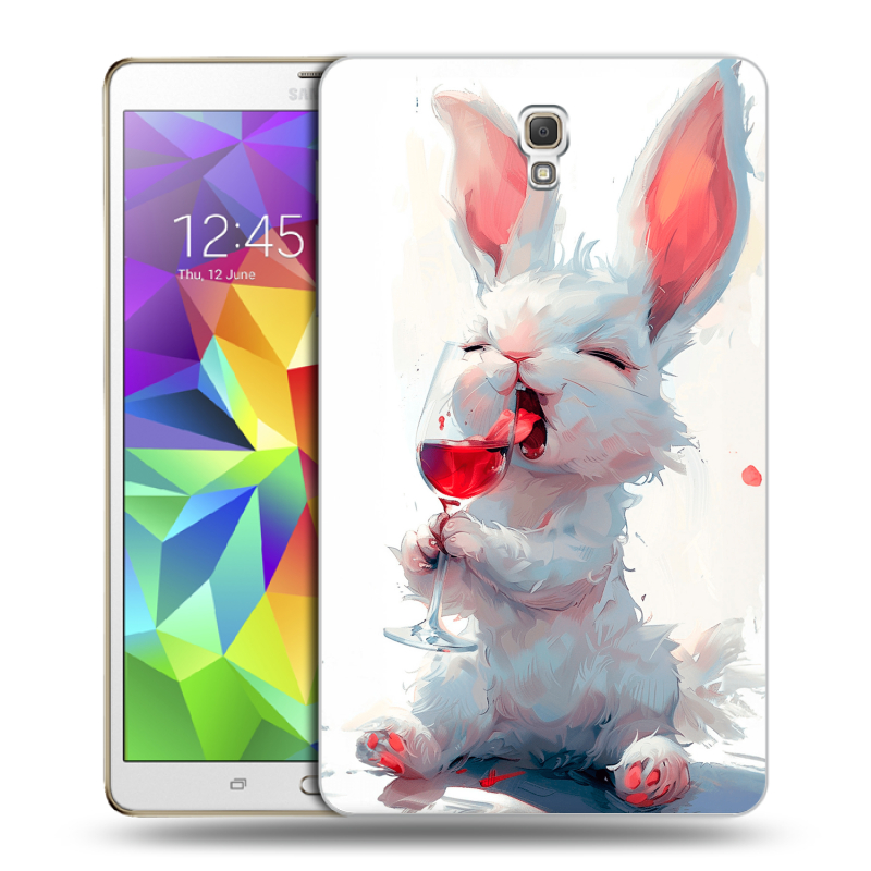 Силиконовый чехол на Samsung Galaxy Tab S 8.4 с принтом кролик зайчик Силиконовый чехол на Samsung Galaxy Tab S 8.4 с принтом кролик зайчик