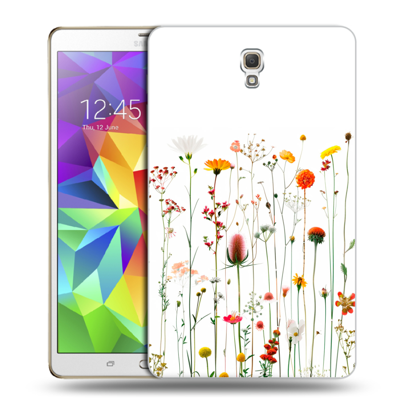 Силиконовый чехол на Samsung Galaxy Tab S 8.4 с принтом цветы Силиконовый чехол на Samsung Galaxy Tab S 8.4 с принтом цветы