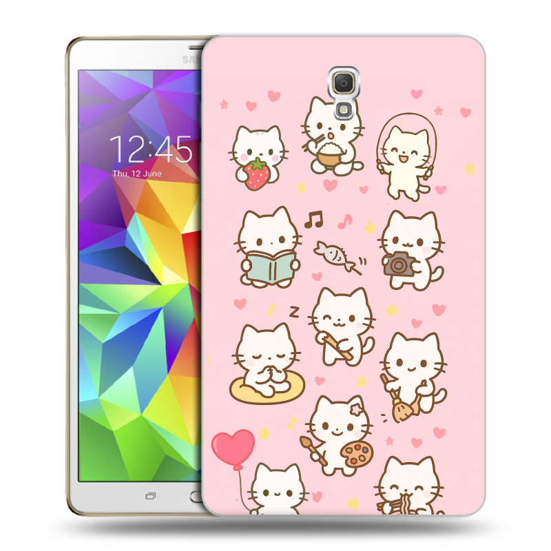 Силиконовый чехол на Samsung Galaxy Tab S 8.4 с принтом Hello Kitty Хелоу Кити Силиконовый чехол на Samsung Galaxy Tab S 8.4 с принтом Hello Kitty Хелоу Кити