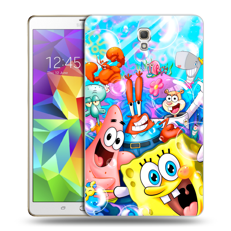 Силиконовый чехол на Samsung Galaxy Tab S 8.4 с принтом спанчбоб спанч боб Силиконовый чехол на Samsung Galaxy Tab S 8.4 с принтом спанчбоб спанч боб
