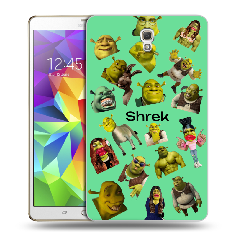 Силиконовый чехол на Samsung Galaxy Tab S 8.4 с принтом Шрек Shrek Силиконовый чехол на Samsung Galaxy Tab S 8.4 с принтом Шрек Shrek