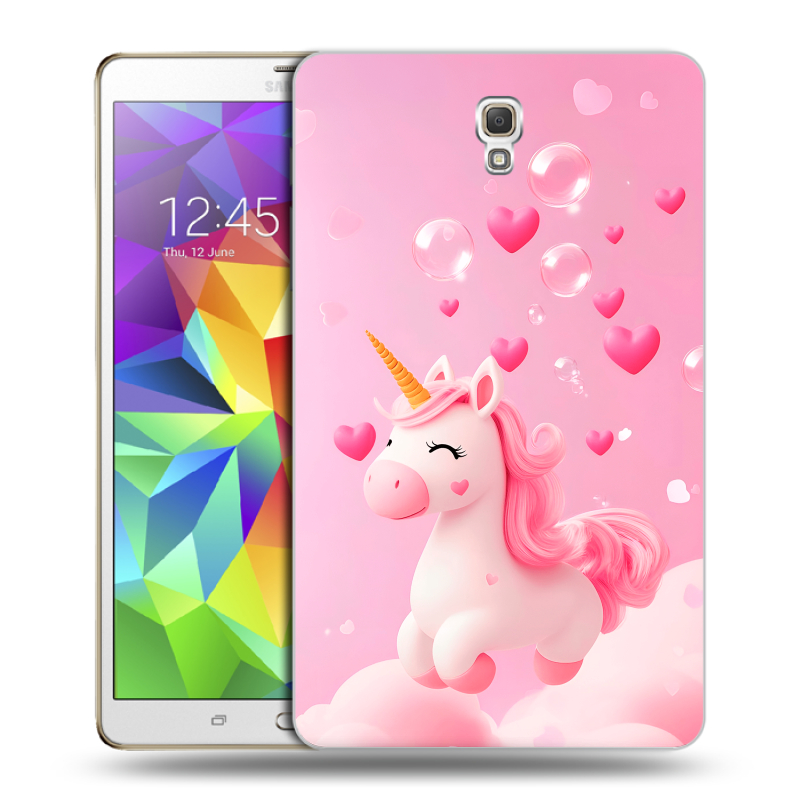 Силиконовый чехол на Samsung Galaxy Tab S 8.4 с принтом Единорог Силиконовый чехол на Samsung Galaxy Tab S 8.4 с принтом Единорог
