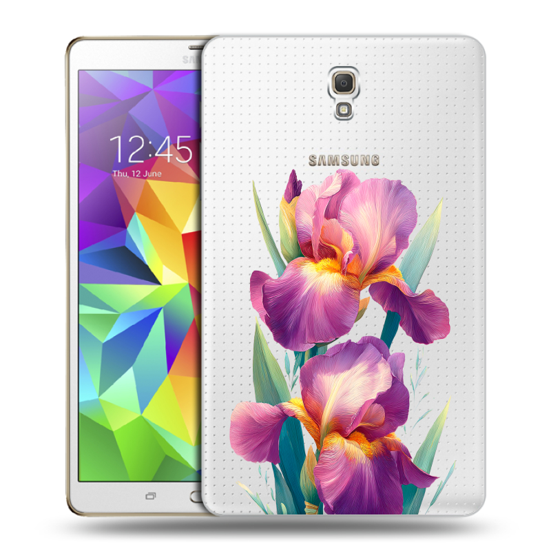 Силиконовый чехол на Samsung Galaxy Tab S 8.4 с принтом Цветы орхидеи Силиконовый чехол на Samsung Galaxy Tab S 8.4 с принтом Цветы орхидеи