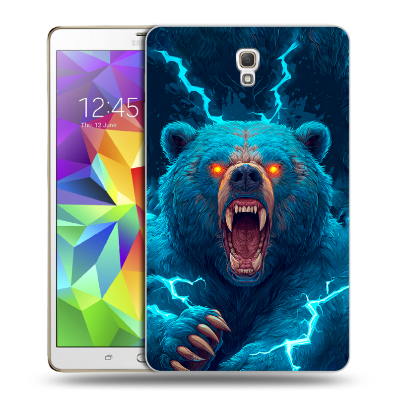 Силиконовый чехол на Samsung Galaxy Tab S 8.4 с принтом Медведь Силиконовый чехол на Samsung Galaxy Tab S 8.4 с принтом Медведь