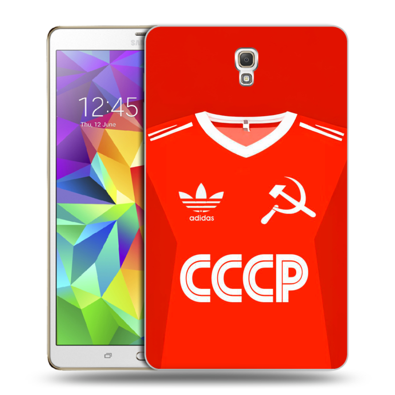 Силиконовый чехол на Samsung Galaxy Tab S 8.4 с принтом Флаг Герб СССР Силиконовый чехол на Samsung Galaxy Tab S 8.4 с принтом Флаг Герб СССР