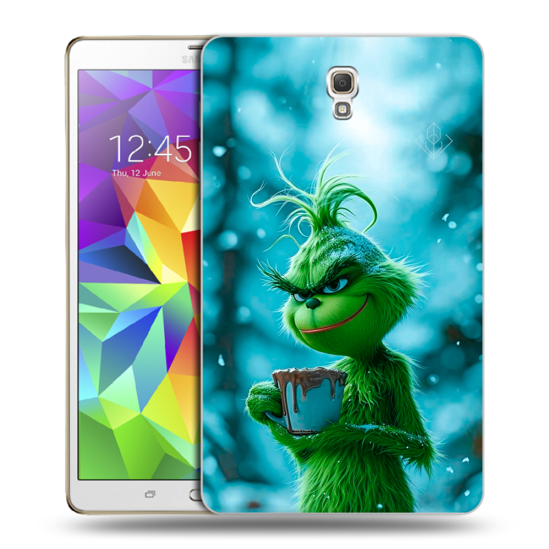 Силиконовый чехол на Samsung Galaxy Tab S 8.4 с принтом Новый год гринч Силиконовый чехол на Samsung Galaxy Tab S 8.4 с принтом Новый год гринч
