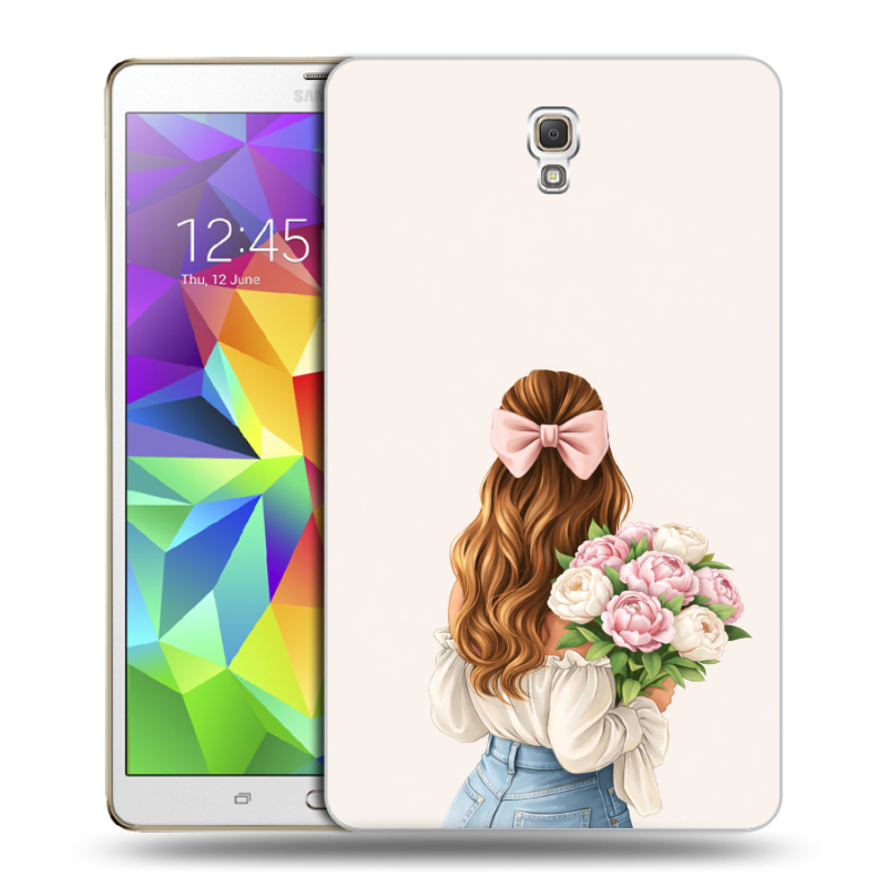 Силиконовый чехол на Samsung Galaxy Tab S 8.4 с принтом женский Силиконовый чехол на Samsung Galaxy Tab S 8.4 с принтом женский