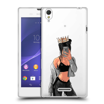Силиконовый чехол на Sony Xperia T3 с принтом Женские принты