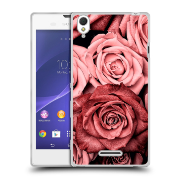 Силиконовый чехол на Sony Xperia T3 с принтом Цветы розы