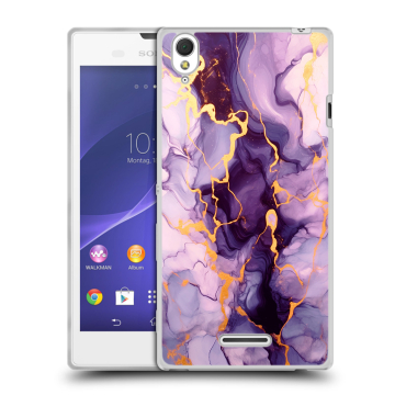 Силиконовый чехол на Sony Xperia T3 с принтом Мрамор Силиконовый чехол на Sony Xperia T3 с принтом Мрамор