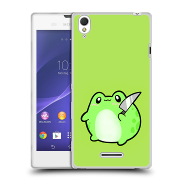 Силиконовый чехол на Sony Xperia T3 с принтом Лягушенок Силиконовый чехол на Sony Xperia T3 с принтом Лягушенок