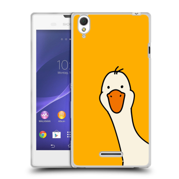 Силиконовый чехол на Sony Xperia T3 с принтом Утка Силиконовый чехол на Sony Xperia T3 с принтом Утка
