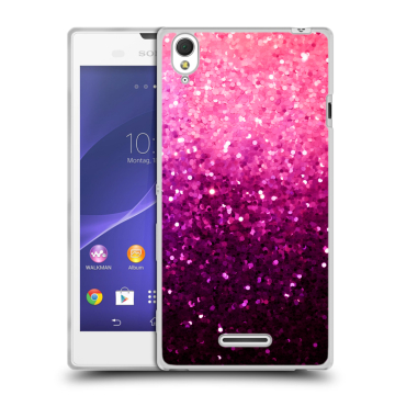 Силиконовый чехол на Sony Xperia T3 с принтом Блестки