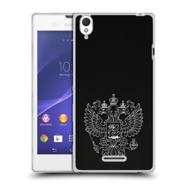 Силиконовый чехол на Sony Xperia T3 с принтом Герб России Силиконовый чехол на Sony Xperia T3 с принтом Герб России