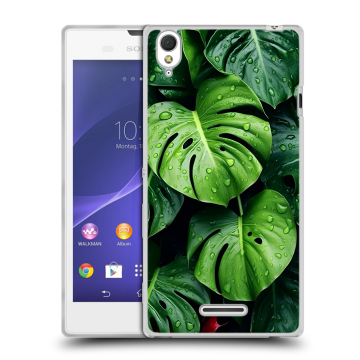Силиконовый чехол на Sony Xperia T3 с принтом Листья Силиконовый чехол на Sony Xperia T3 с принтом Листья