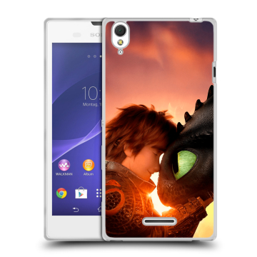 Силиконовый чехол на Sony Xperia T3 с принтом Как приручить дракона Силиконовый чехол на Sony Xperia T3 с принтом Как приручить дракона