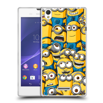 Силиконовый чехол на Sony Xperia T3 с принтом Миньоны Силиконовый чехол на Sony Xperia T3 с принтом Миньоны