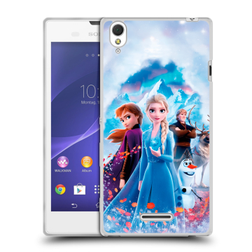 Силиконовый чехол на Sony Xperia T3 с принтом Холодное сердце Frozen Силиконовый чехол на Sony Xperia T3 с принтом Холодное сердце Frozen
