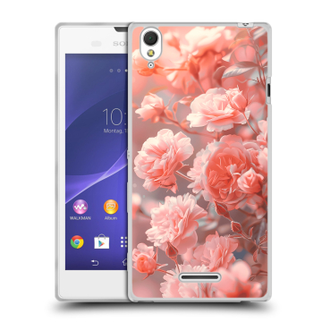 Силиконовый чехол на Sony Xperia T3 с принтом Розы цветы Силиконовый чехол на Sony Xperia T3 с принтом Розы цветы