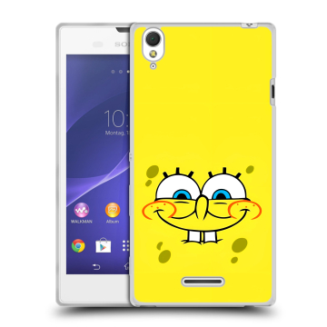 Силиконовый чехол на Sony Xperia T3 с принтом спанчбоб спанч боб