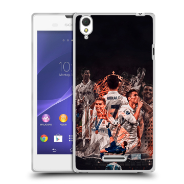 Силиконовый чехол на Sony Xperia T3 с принтом Реал Роналдо Real Ronaldo