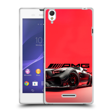 Силиконовый чехол на Sony Xperia T3 с принтом Мерседес Mercedes AMG Силиконовый чехол на Sony Xperia T3 с принтом Мерседес Mercedes AMG