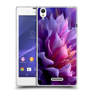Силиконовый чехол на Sony Xperia T3 с принтом женский цветы