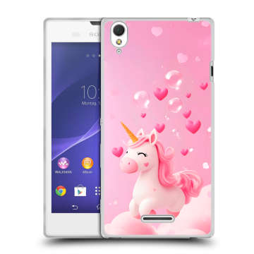 Силиконовый чехол на Sony Xperia T3 с принтом Единорог