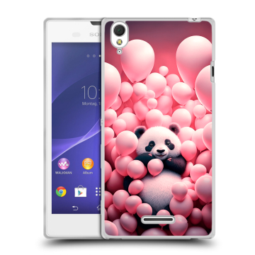 Силиконовый чехол на Sony Xperia T3 с принтом Панда Силиконовый чехол на Sony Xperia T3 с принтом Панда