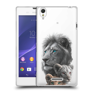 Силиконовый чехол на Sony Xperia T3 с принтом Львы Силиконовый чехол на Sony Xperia T3 с принтом Львы