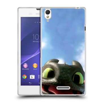 Силиконовый чехол на Sony Xperia T3 с принтом Как приручить дракона Силиконовый чехол на Sony Xperia T3 с принтом Как приручить дракона