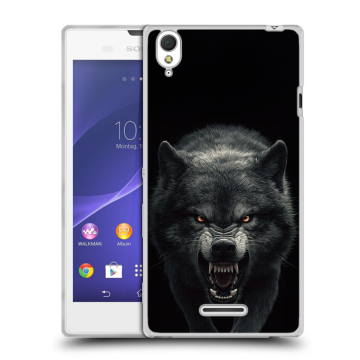 Силиконовый чехол на Sony Xperia T3 с принтом Волк Силиконовый чехол на Sony Xperia T3 с принтом Волк