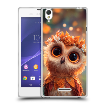 Силиконовый чехол на Sony Xperia T3 с принтом Милая сова Силиконовый чехол на Sony Xperia T3 с принтом Милая сова