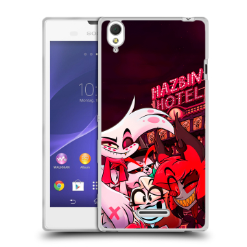 Силиконовый чехол на Sony Xperia T3 с принтом Hazbin Hotel Отель Хазбин Силиконовый чехол на Sony Xperia T3 с принтом Hazbin Hotel Отель Хазбин