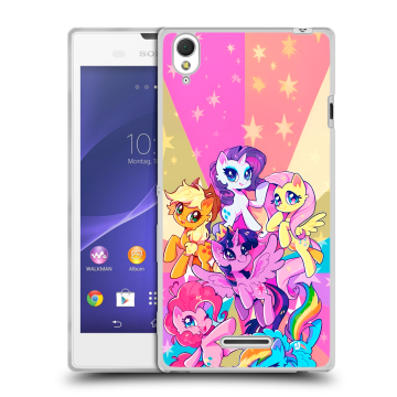 Силиконовый чехол на Sony Xperia T3 с принтом My little pony Дружба чудо