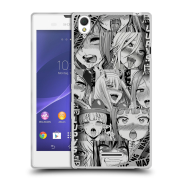 Силиконовый чехол на Sony Xperia T3 с принтом Ahegao Ахегао Аниме Силиконовый чехол на Sony Xperia T3 с принтом Ahegao Ахегао Аниме