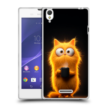 Силиконовый чехол на Sony Xperia T3 с принтом Смешной кот Силиконовый чехол на Sony Xperia T3 с принтом Смешной кот