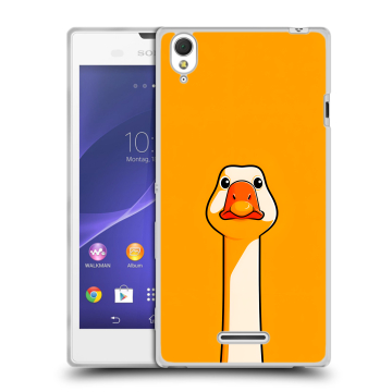 Силиконовый чехол на Sony Xperia T3 с принтом Смешная утка Силиконовый чехол на Sony Xperia T3 с принтом Смешная утка