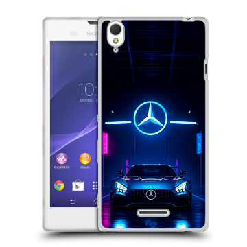 Силиконовый чехол на Sony Xperia T3 с принтом Mercedes Мерседес Силиконовый чехол на Sony Xperia T3 с принтом Mercedes Мерседес